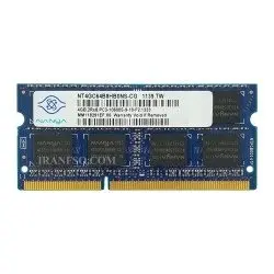 رم لپ تاپ 4 گیگ Nanya DDR3 10600-1333 MHZ 1.5V سه ماه گارانتی