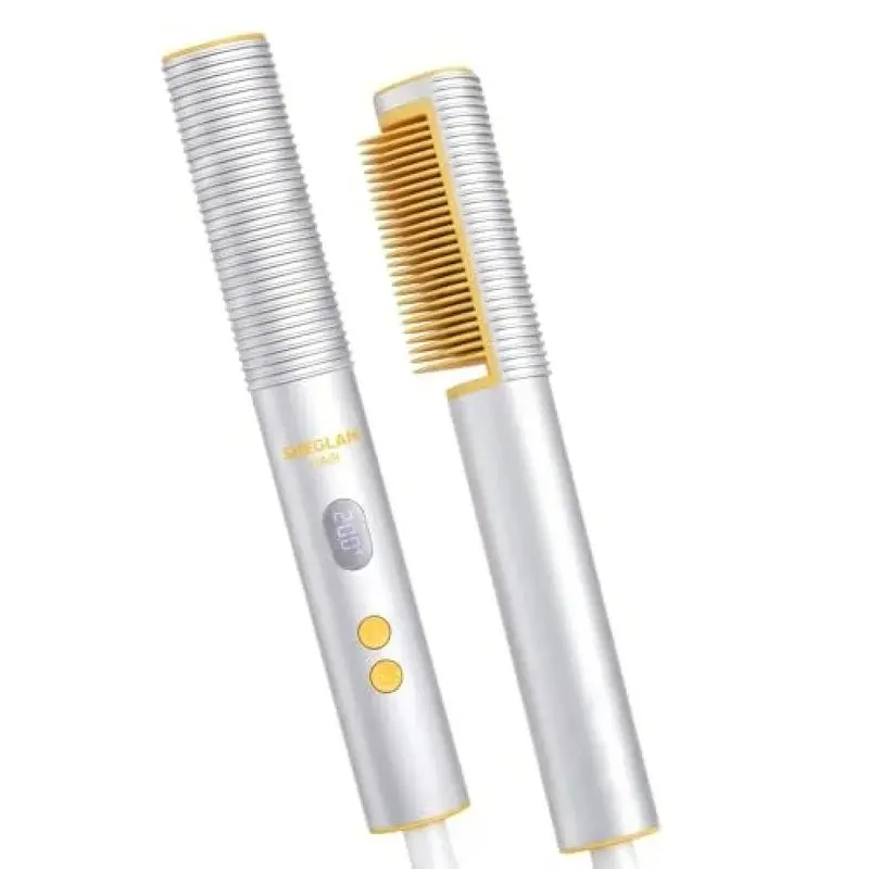 برس صاف‌کن مو مدل Straightener Brush SHEGLAM با طراحی ضدسوزش 3D و حرارت سریع 60 ثانیه