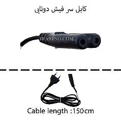 کابل برق آداپتور لپ تاپ سر فیش دو تایی Gimo_1.5M