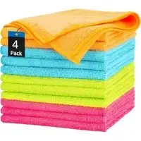 پارچه تمیزکننده میکروفیبر مدل MM-NC80356 MOMENT سایز 30×30 سانتیمتر – چهار عددی، چندرنگ، نرم و قابل شستشو