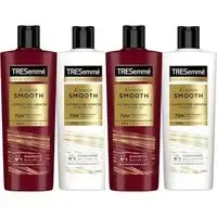 شامپو و نرم‌کننده کراتینه مدل Keratin Smooth and Straight بسته ۲ عددی ۴۰۰ میلی‌لیتری TRESemmé با روغن آرگان یک عددی 